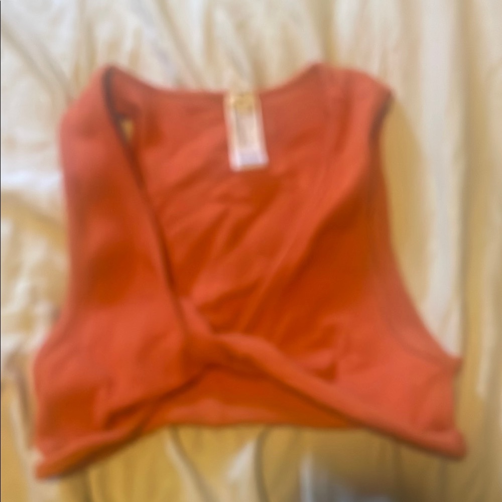 Women's orange Crop Top